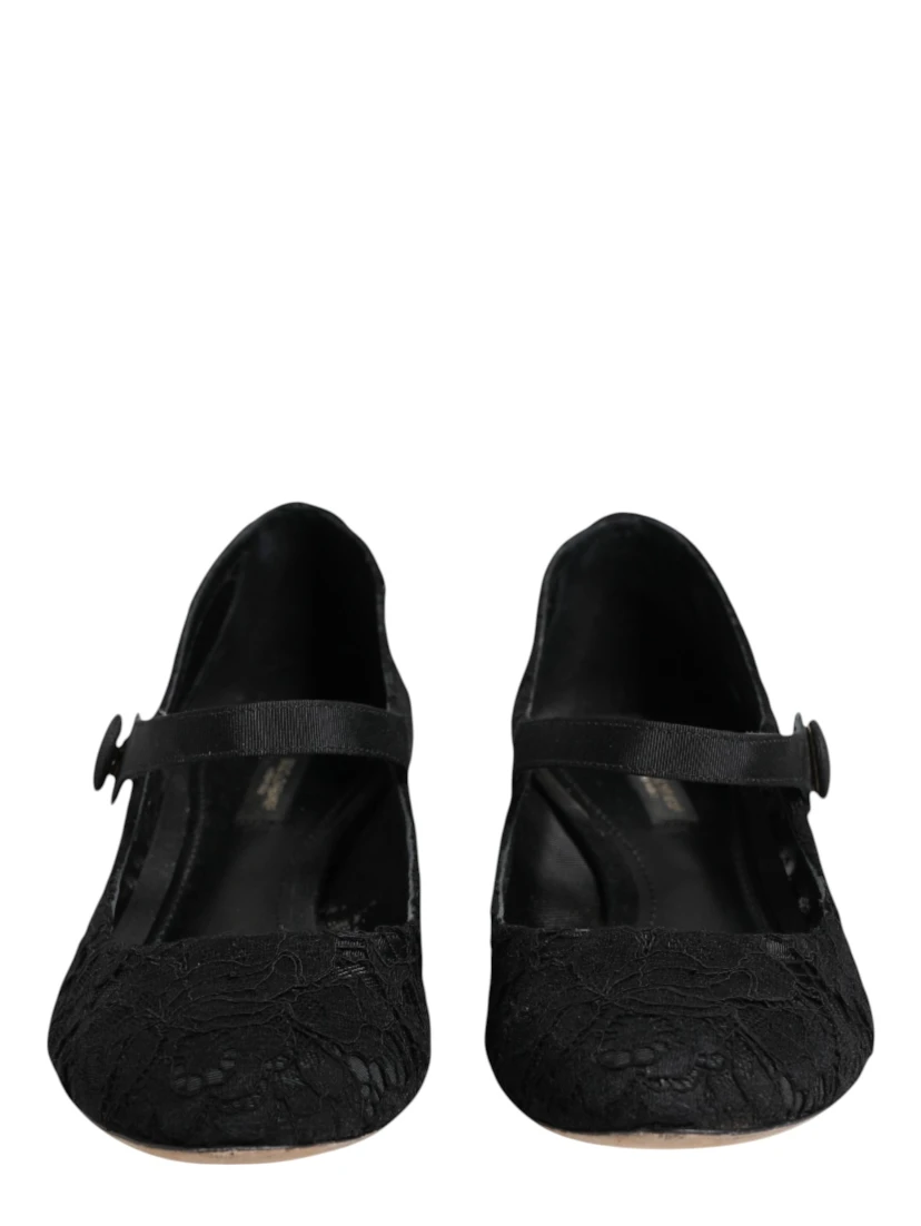 Black Vally Taormina Floral Lace Pumps Shoes