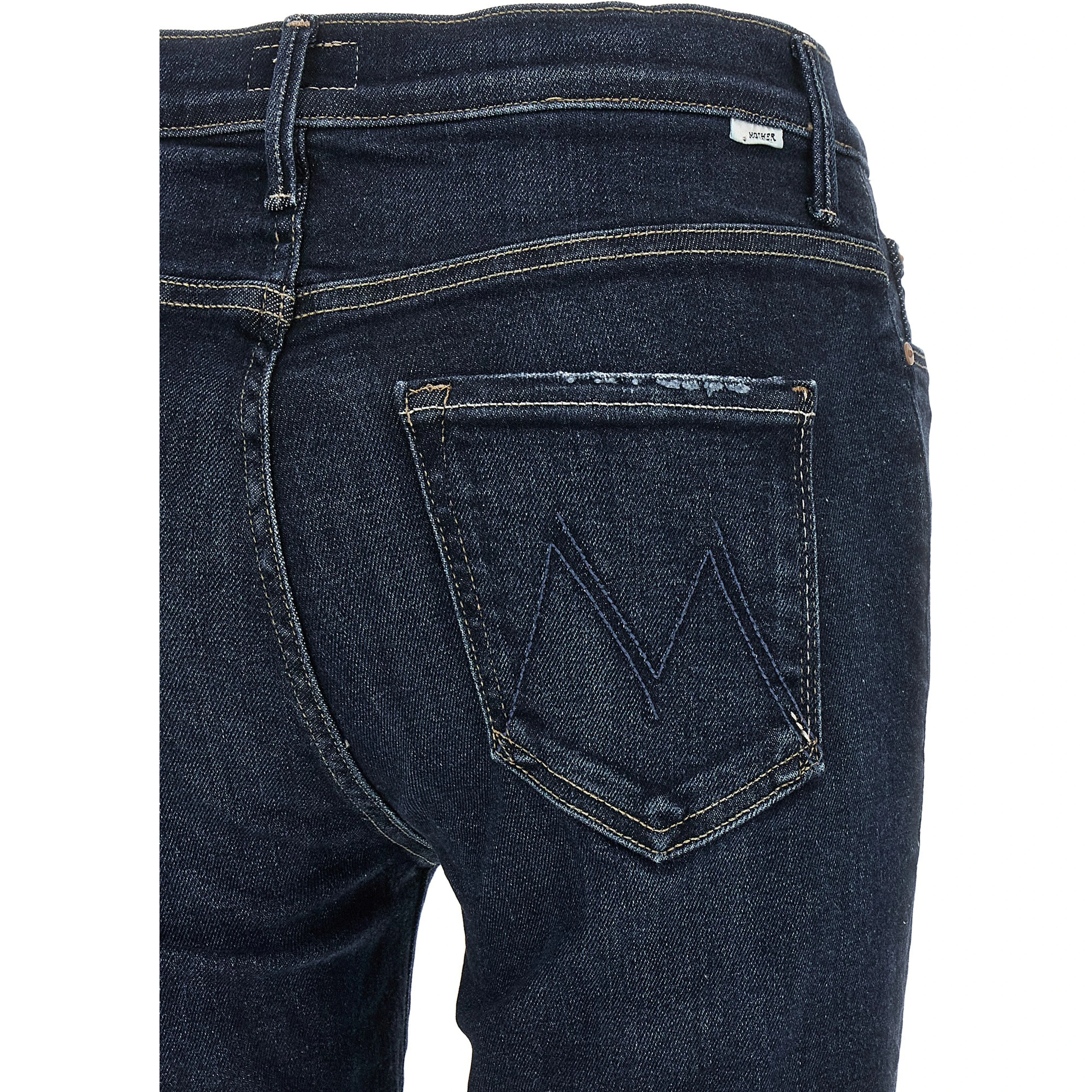Blue Cotton Flared Jeans
