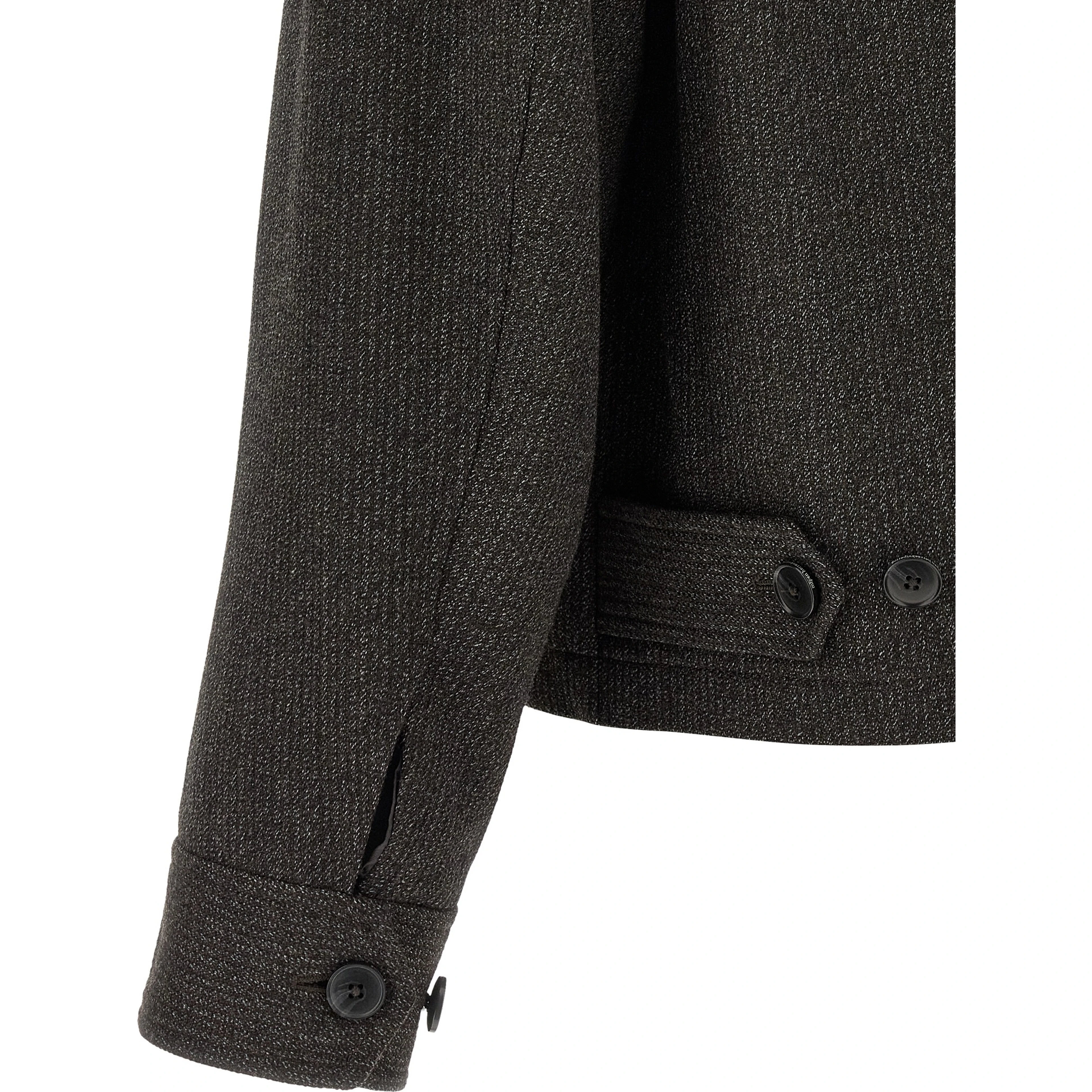 Brown Wool Full-Length Jacket