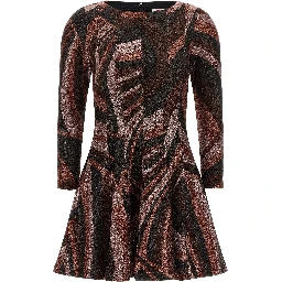 Bordeaux Polyamide Short Dress