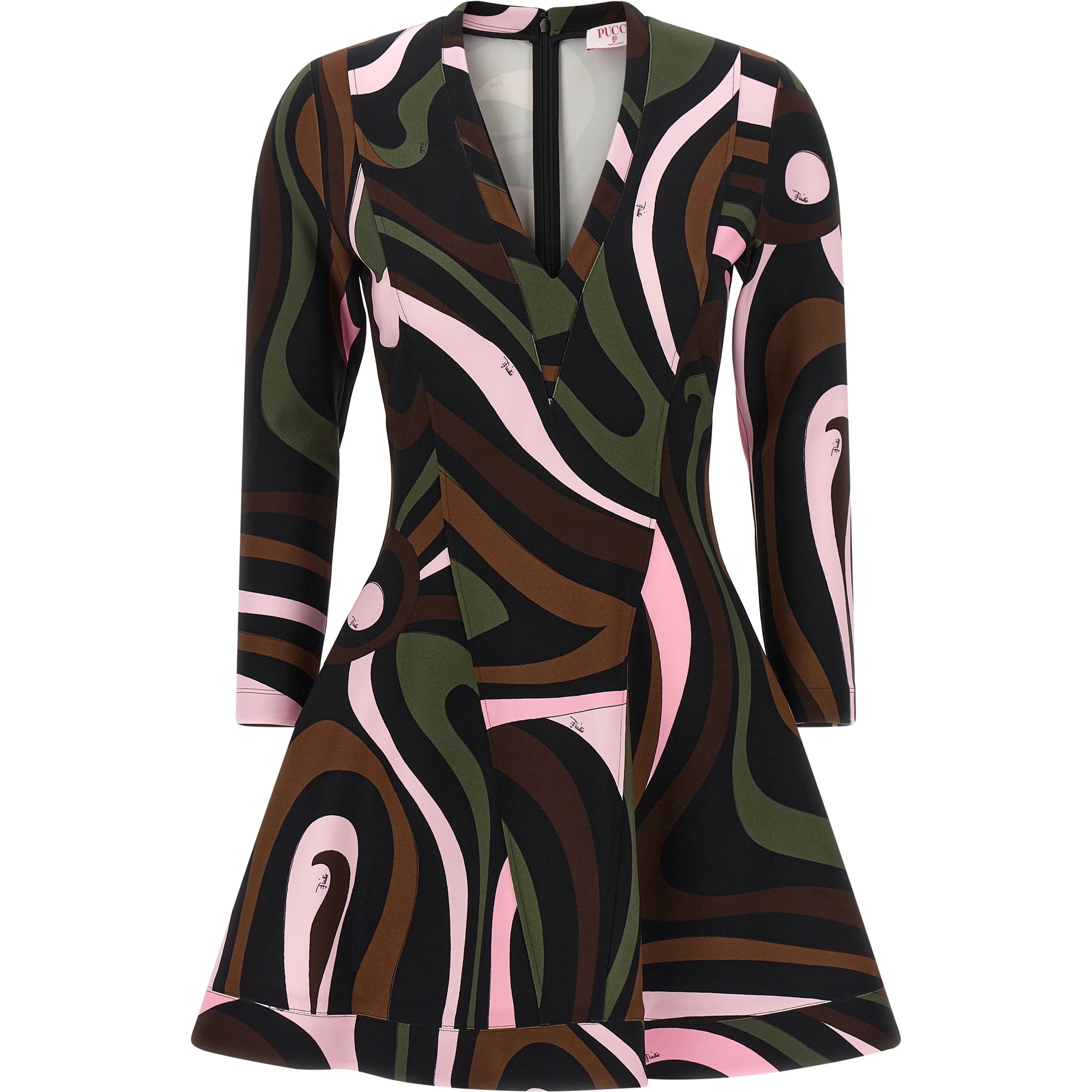 Multicolor Viscose Short Dress