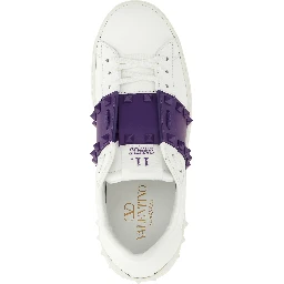 Purple Calfskin Low Top Sneakers