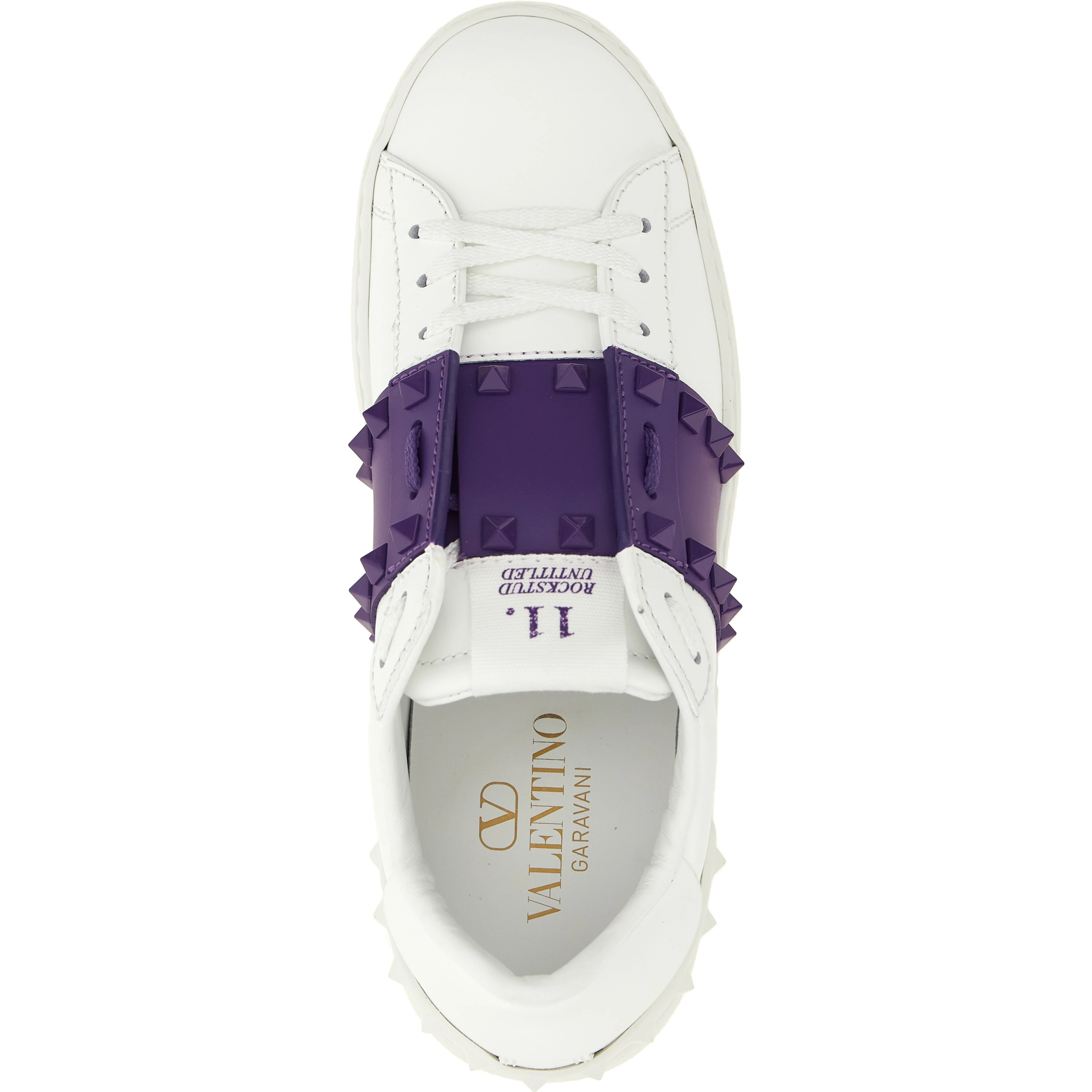 Purple Calfskin Low Top Sneakers