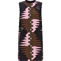 Multicolor Silk Short Dress