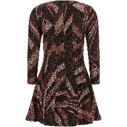 Bordeaux Polyamide Short Dress