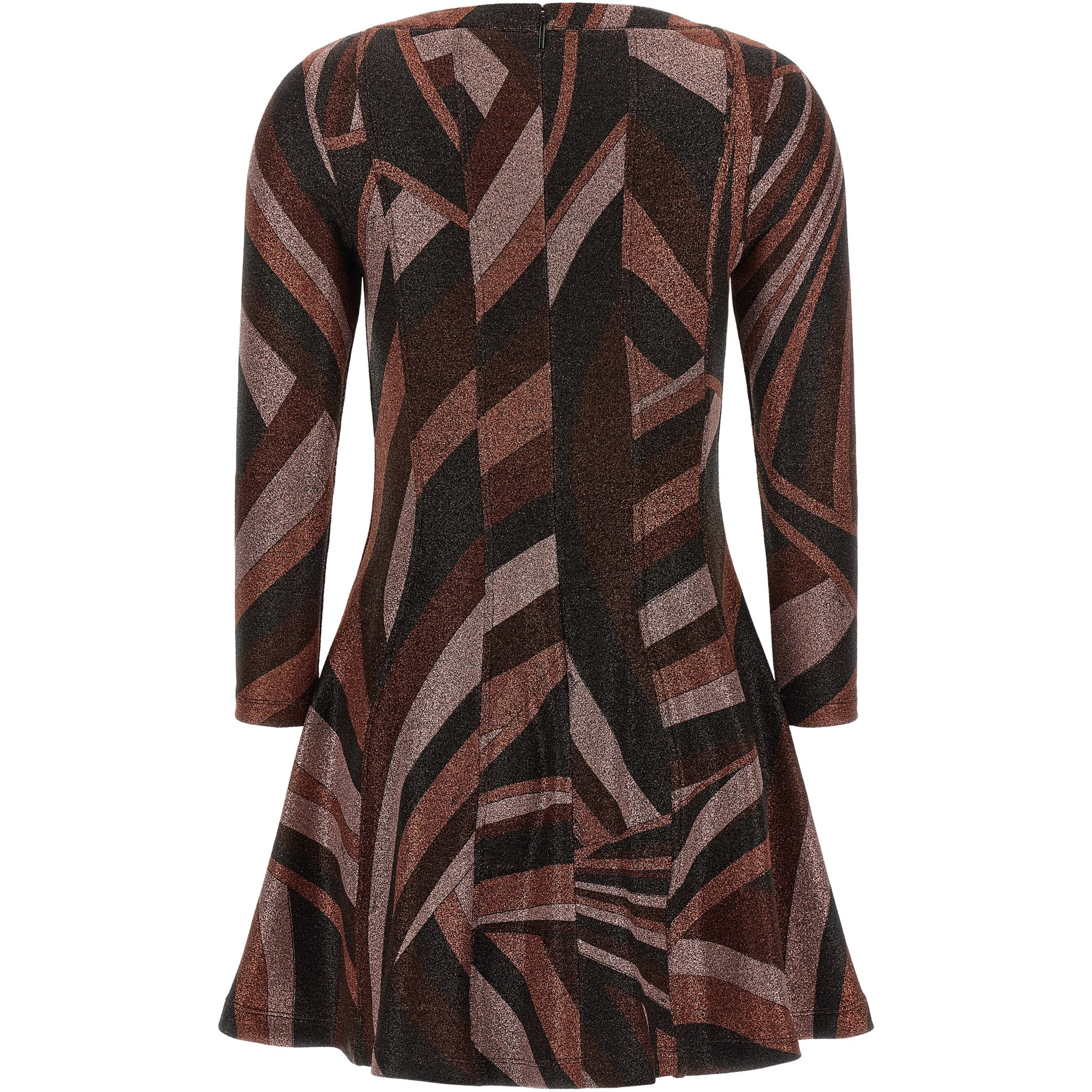 Bordeaux Polyamide Short Dress