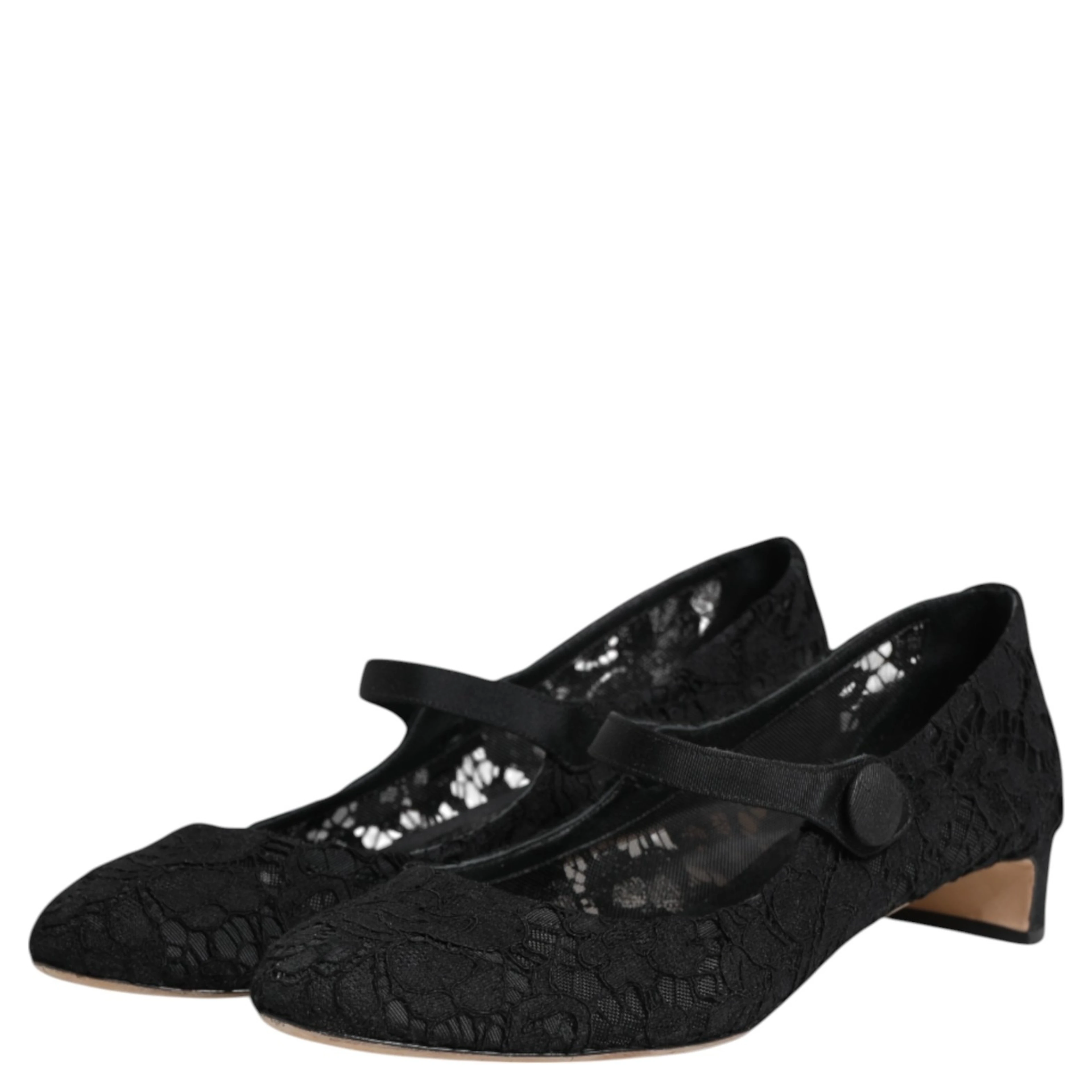 Black Vally Taormina Floral Lace Pumps Shoes