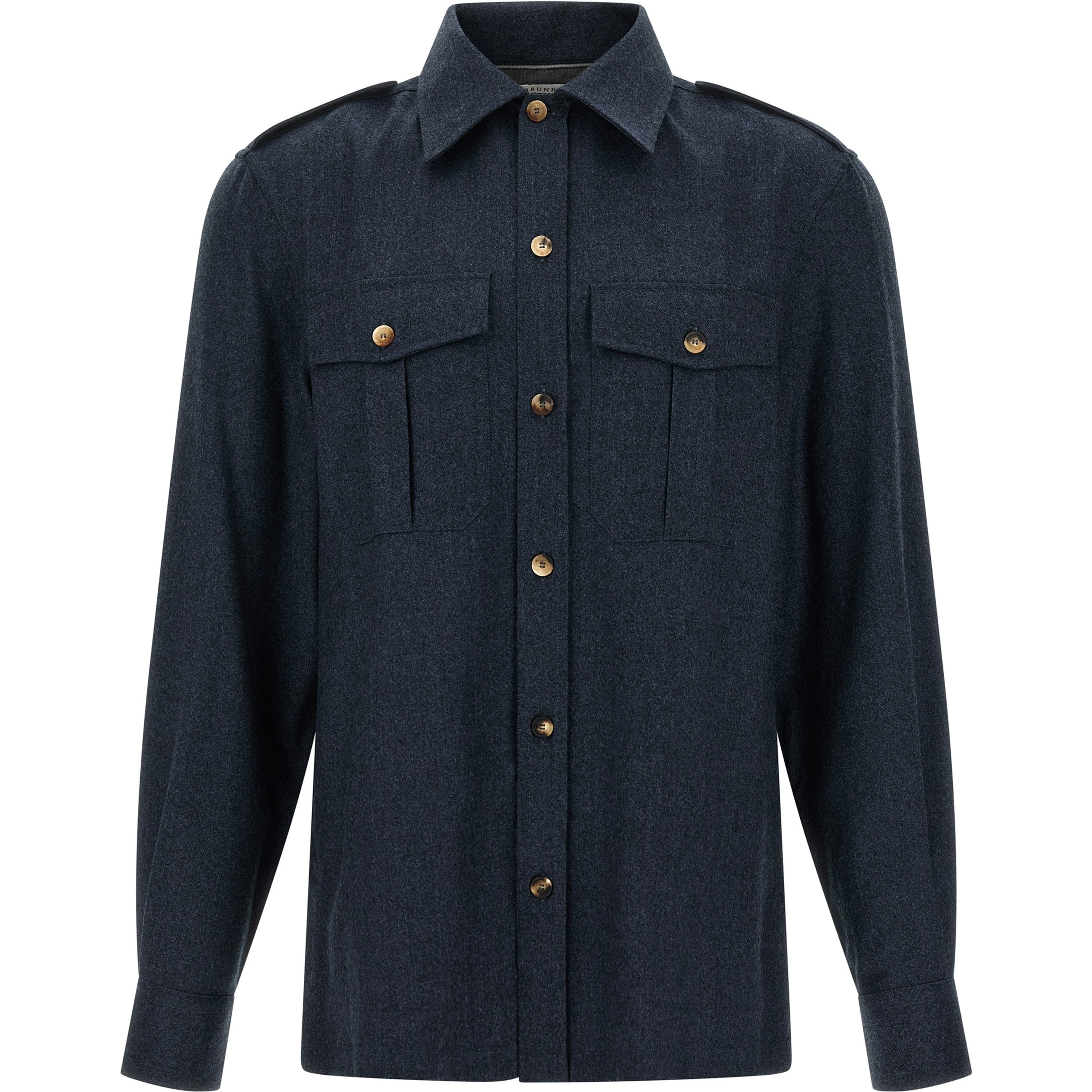 Blue Virgin Wool Blouse