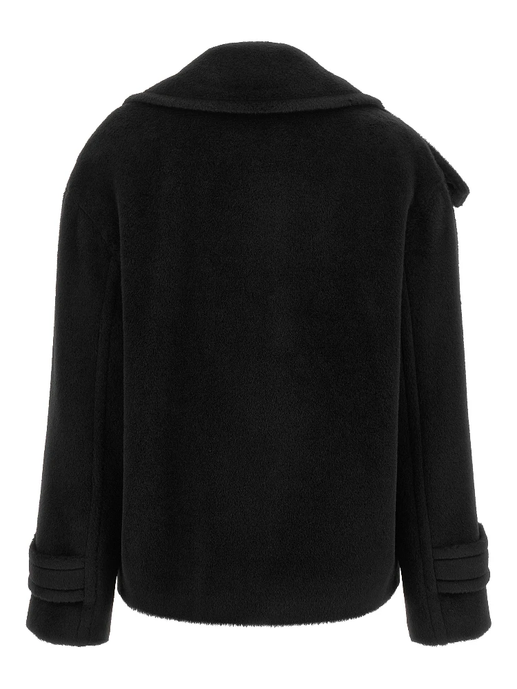 Black Alpaca Leather Coat alternative