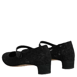 Black Vally Taormina Floral Lace Pumps Shoes