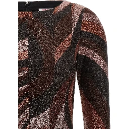 Bordeaux Polyamide Short Dress