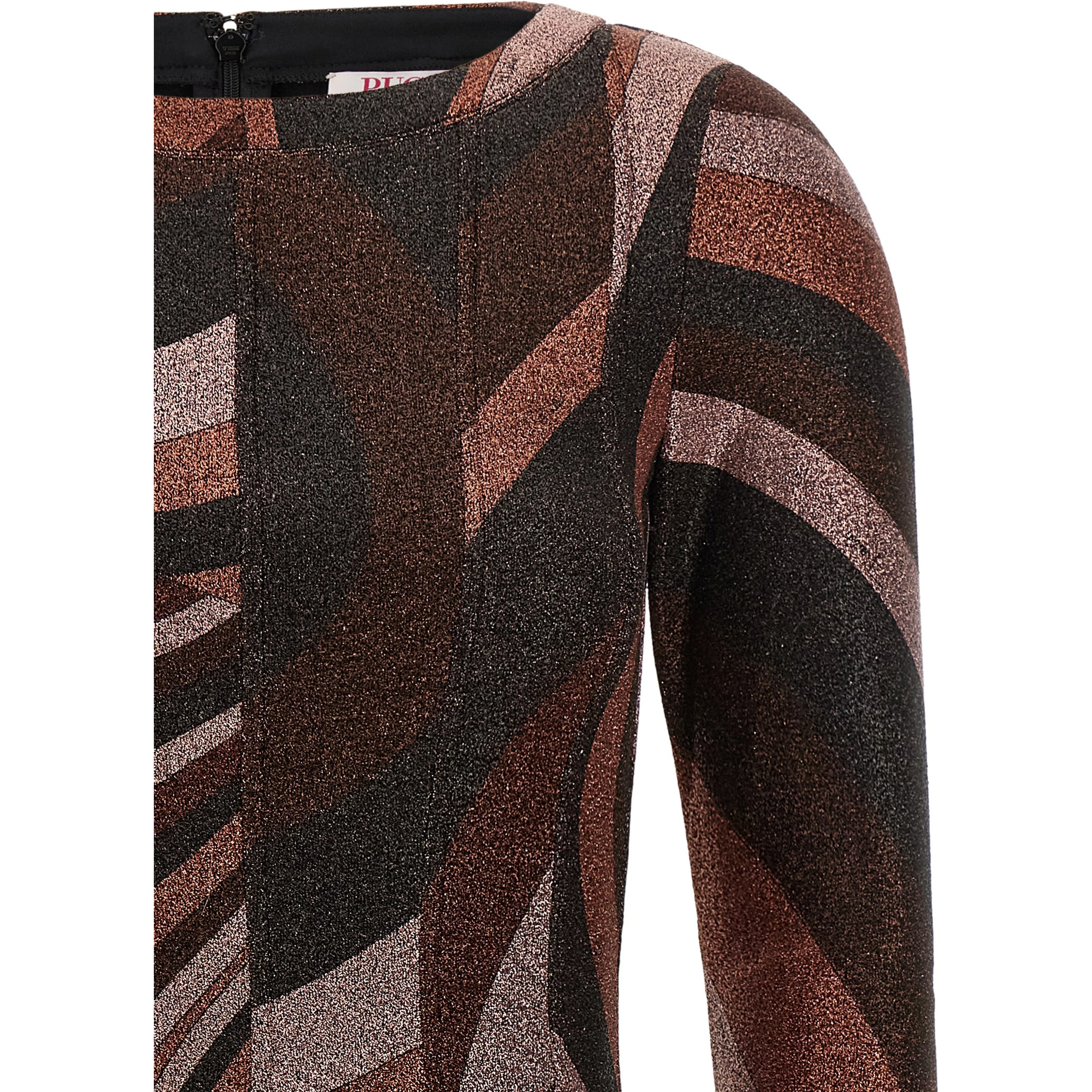 Bordeaux Polyamide Short Dress