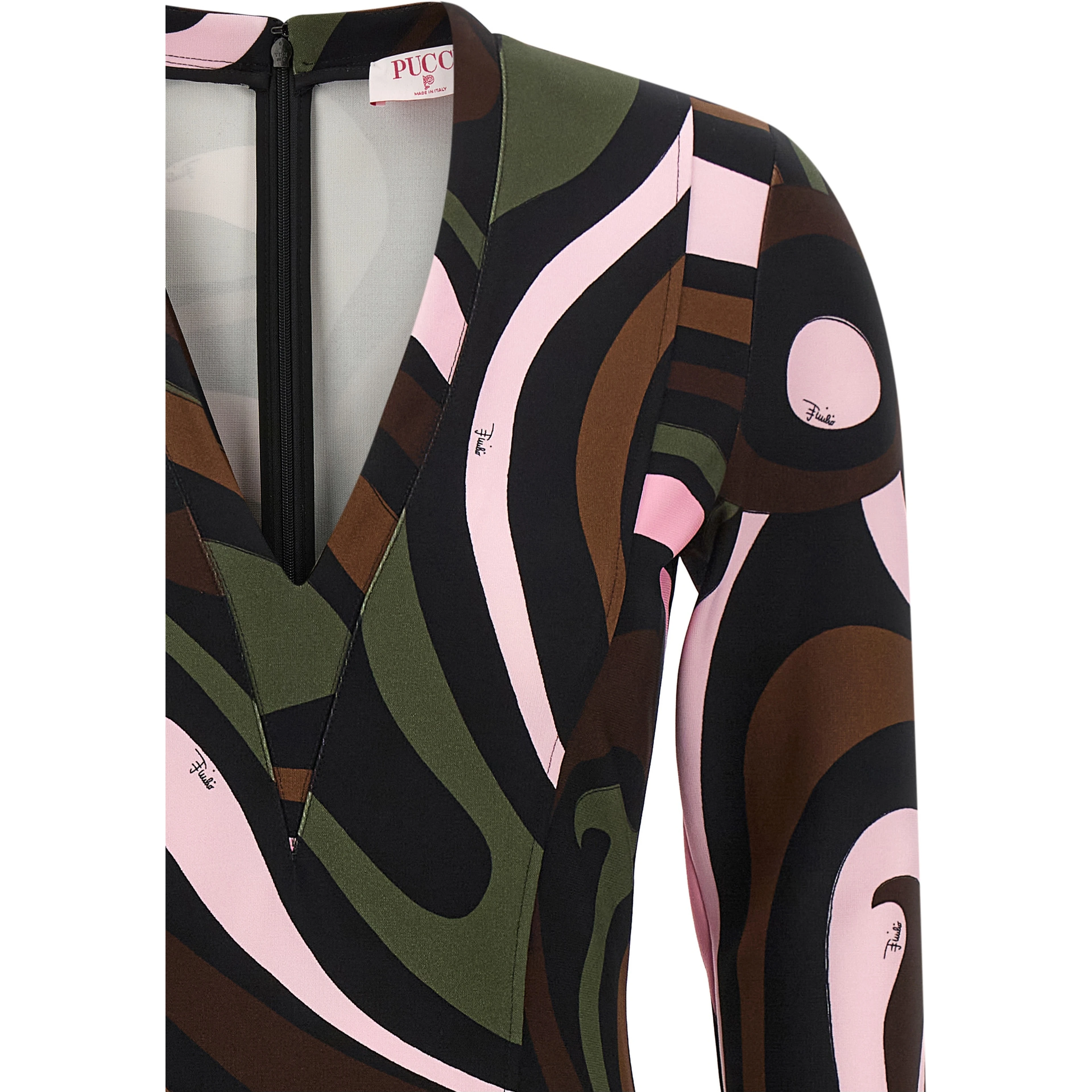 Multicolor Viscose Short Dress