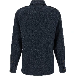 Blue Virgin Wool Blouse