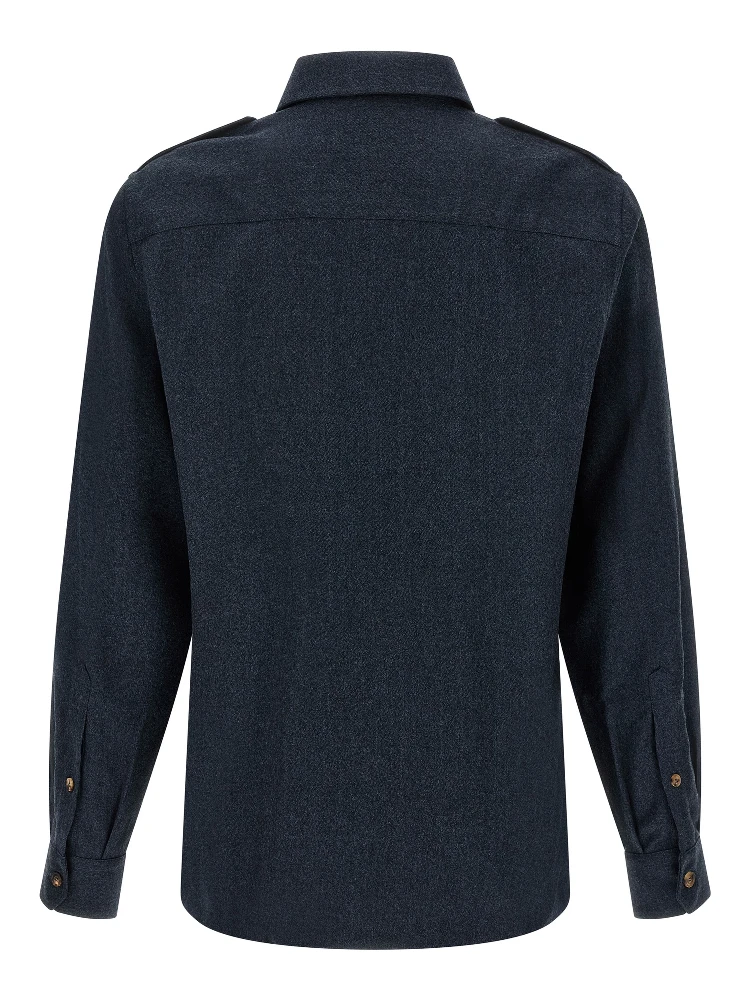 Blue Virgin Wool Blouse alternative