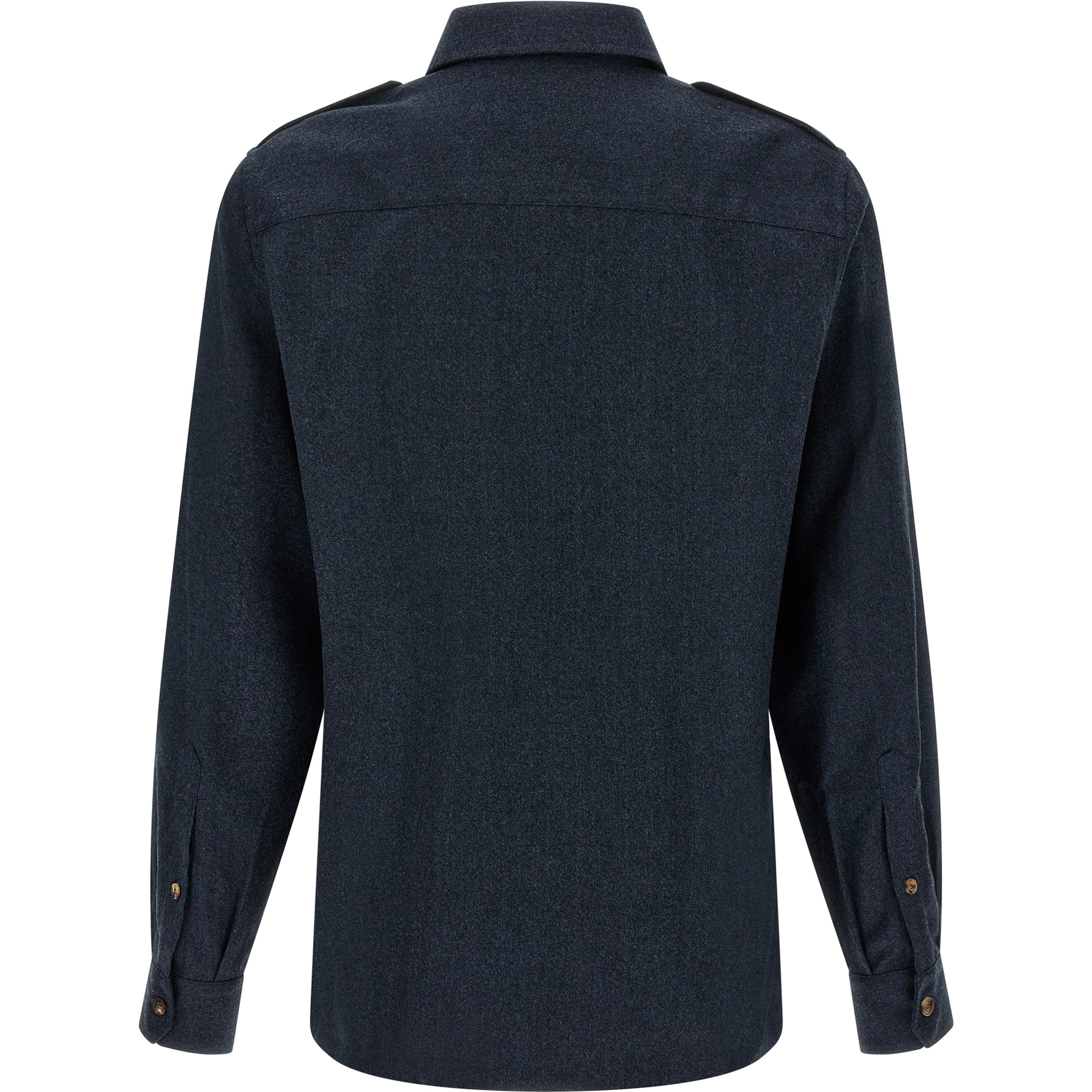 Blue Virgin Wool Blouse