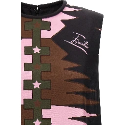 Multicolor Silk Short Dress