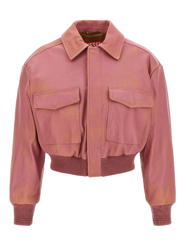 Multicolor Lamb Leather Leather Jacket