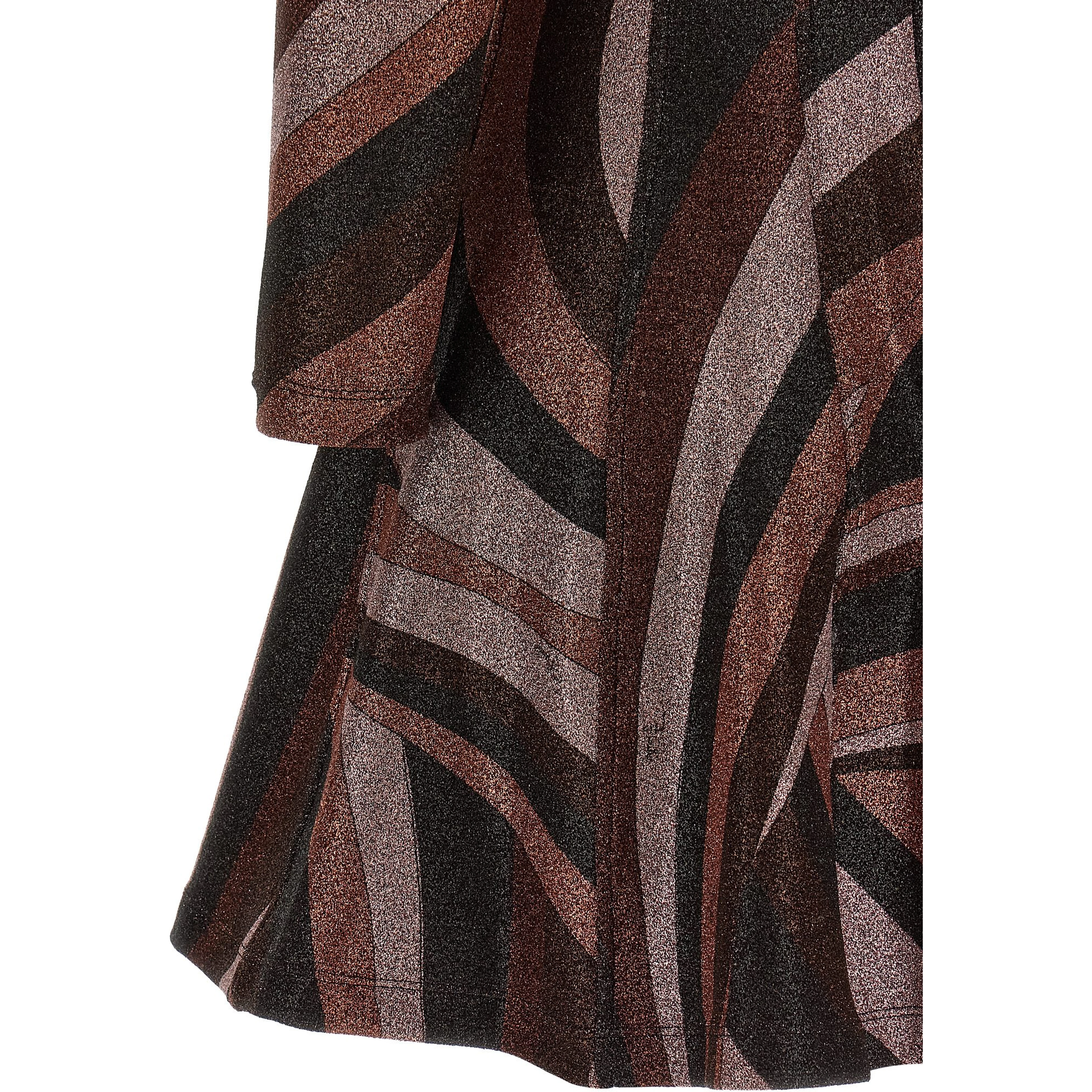 Bordeaux Polyamide Short Dress