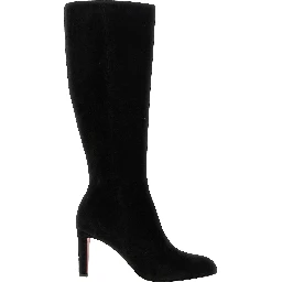 Black Calfskin Over The Knee