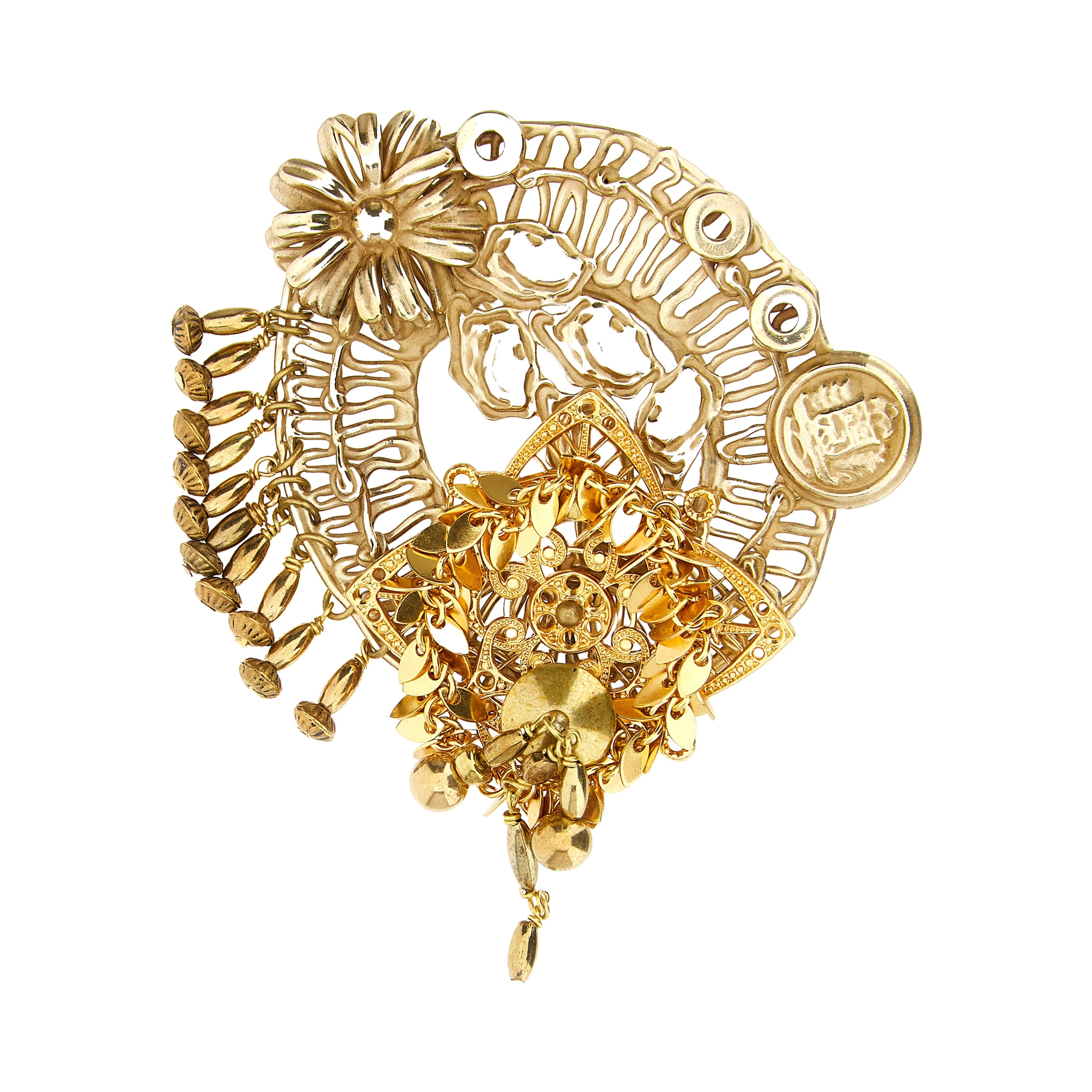 Gold Brass Broch