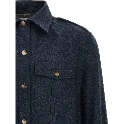 Blue Virgin Wool Blouse