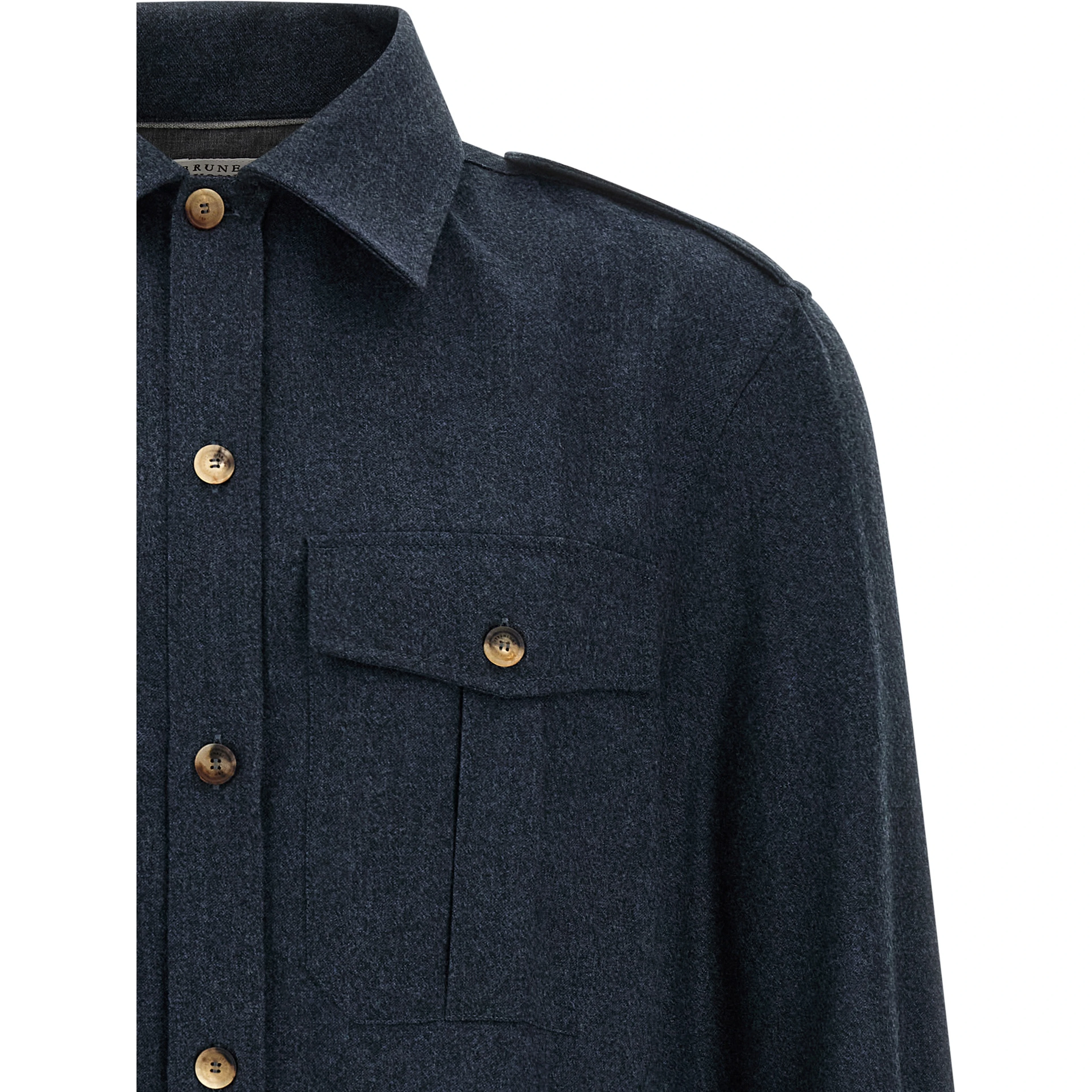 Blue Virgin Wool Blouse