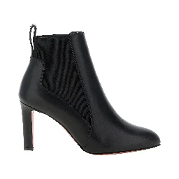 Black Calfskin Ankle Boots