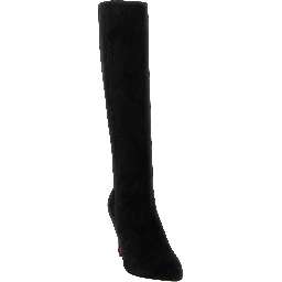 Black Calfskin Over The Knee