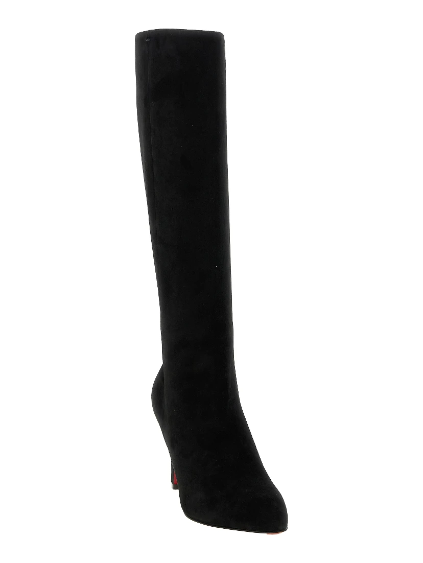 Black Calfskin Over The Knee