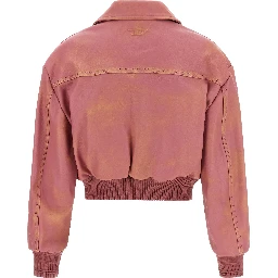 Multicolor Lamb Leather Leather Jacket