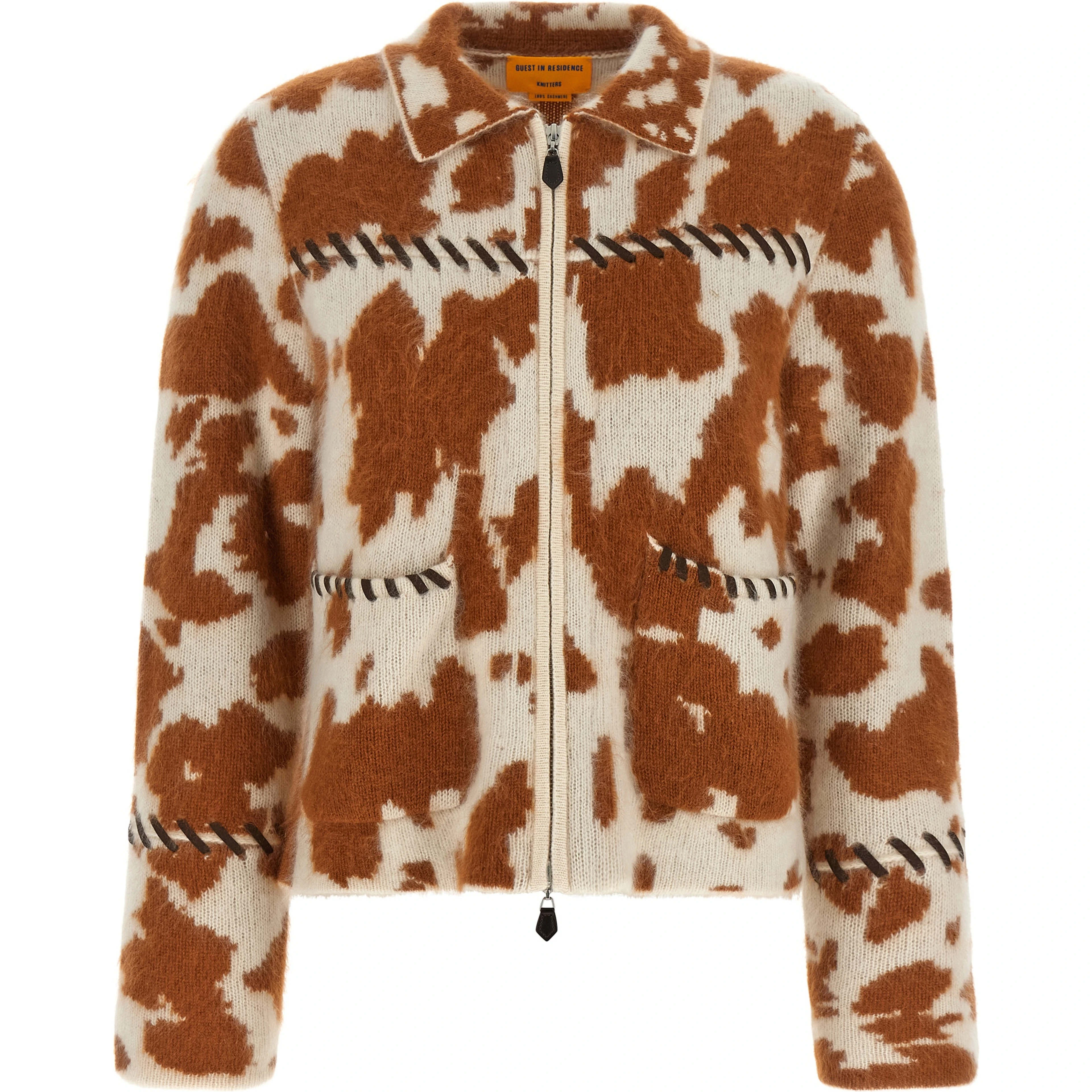 Brown Cashmere Full-Length Jacket