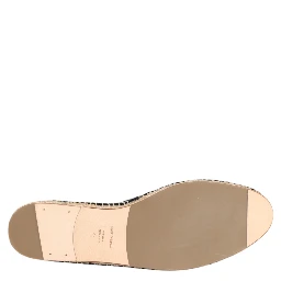 Black Embellished Crown Flat Espadrilles Shoes