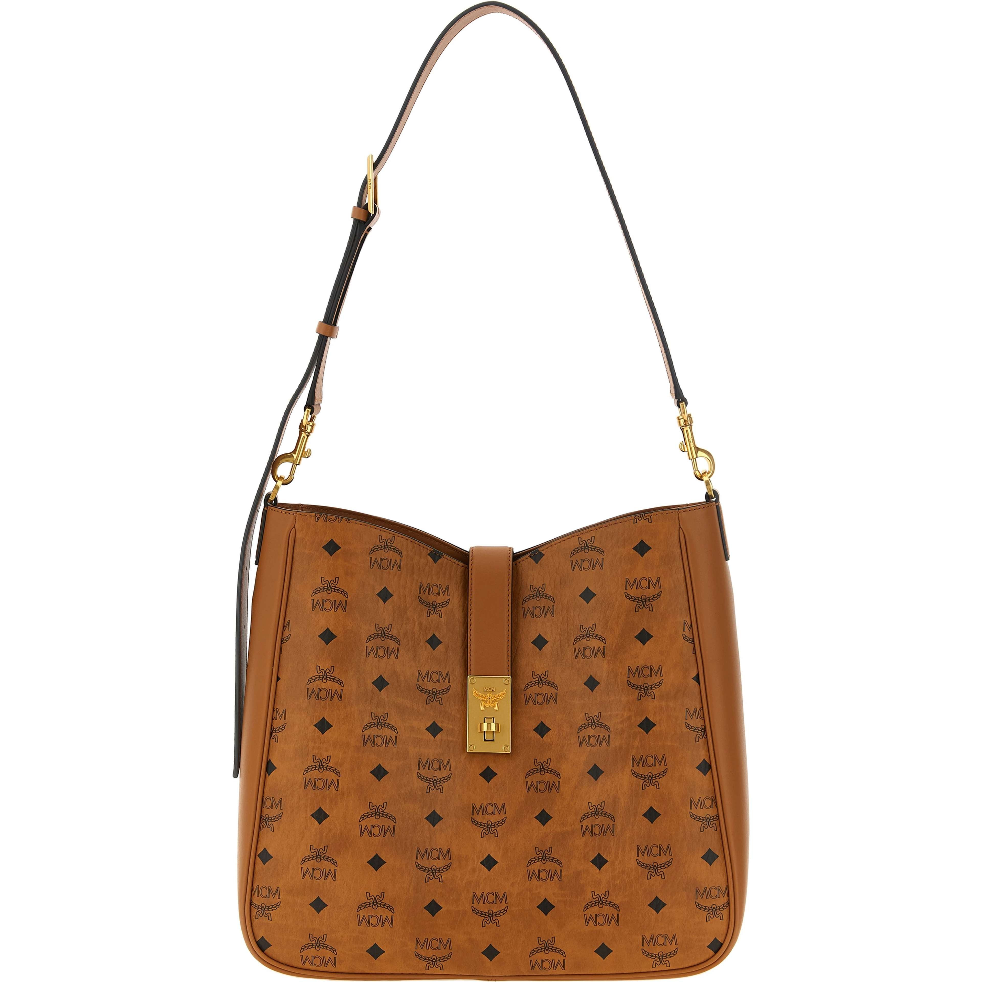 Brown Polyethylene Shoulder Bag