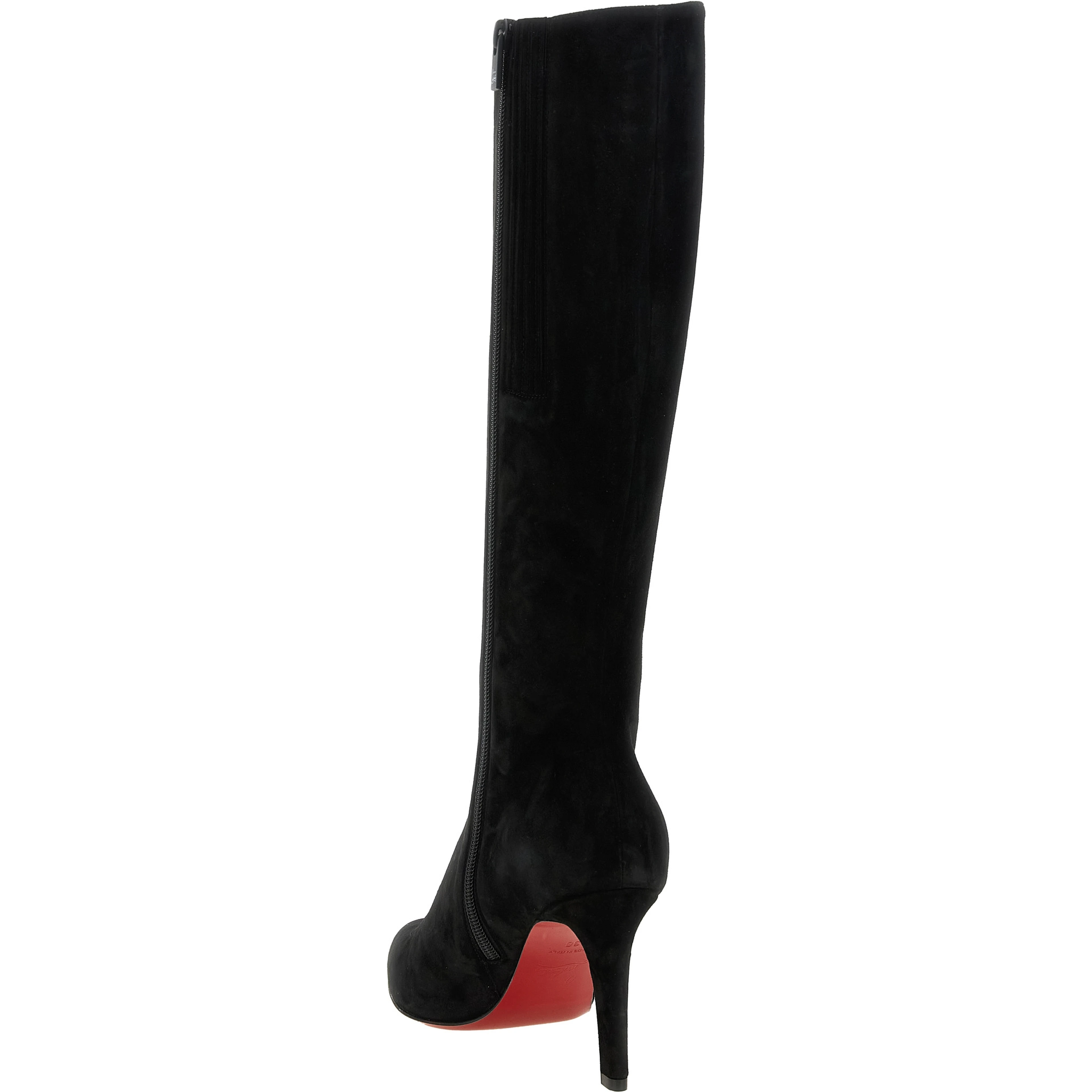 Black Calfskin Over The Knee