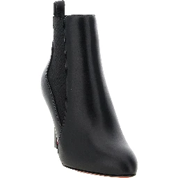 Black Calfskin Ankle Boots