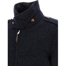 Blue Cashmere Bomber