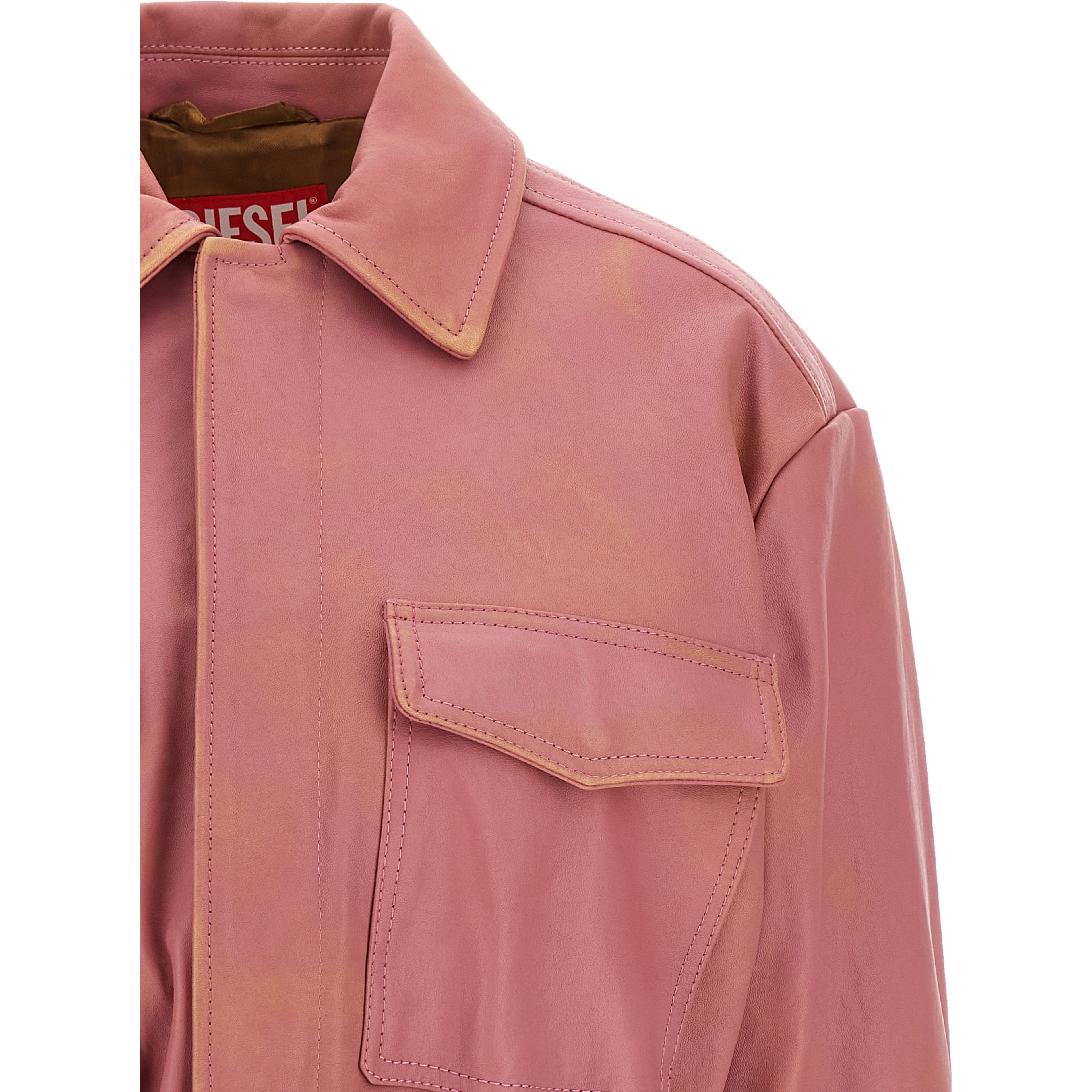Multicolor Lamb Leather Leather Jacket
