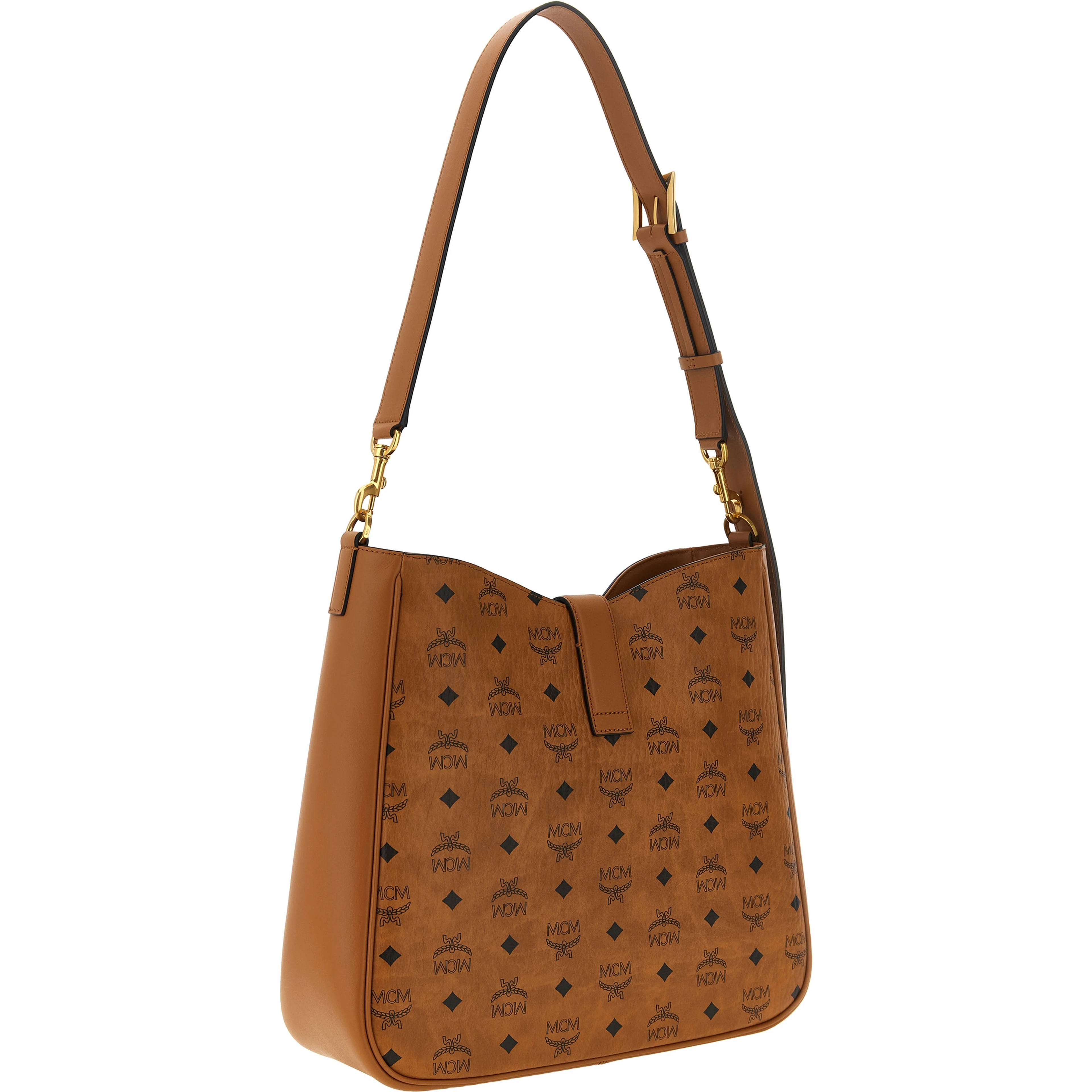 Brown Polyethylene Shoulder Bag