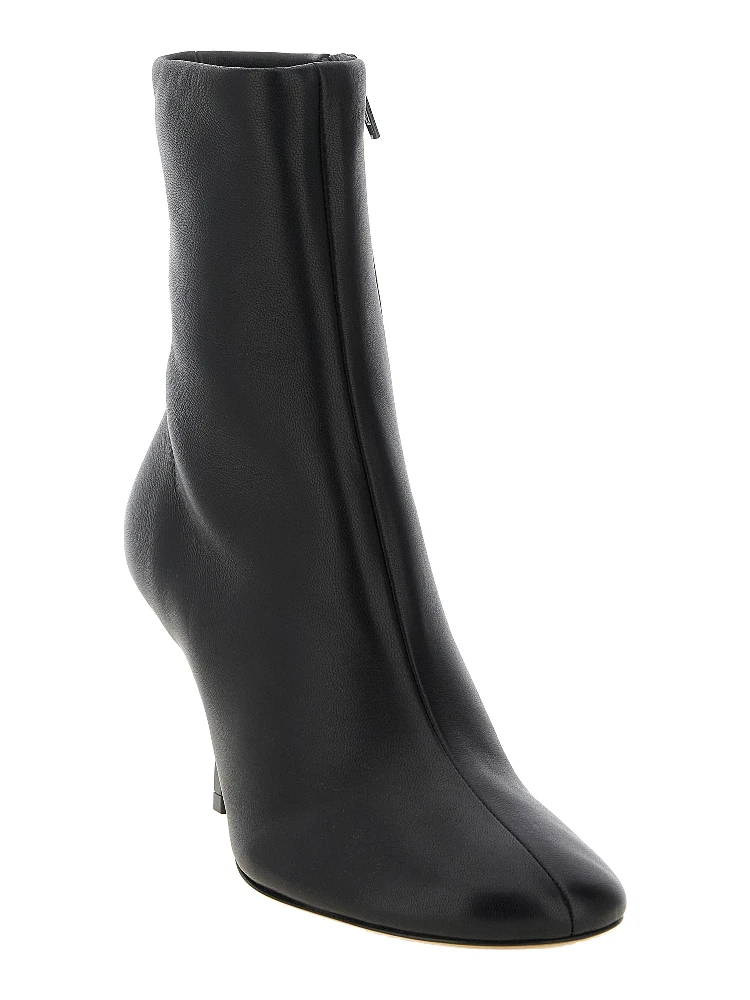 Black Lamb Leather Ankle Boots alternative