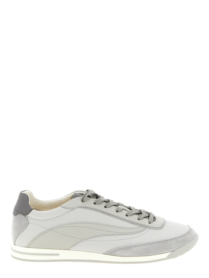 Gray Polyethylene Low Top Sneakers