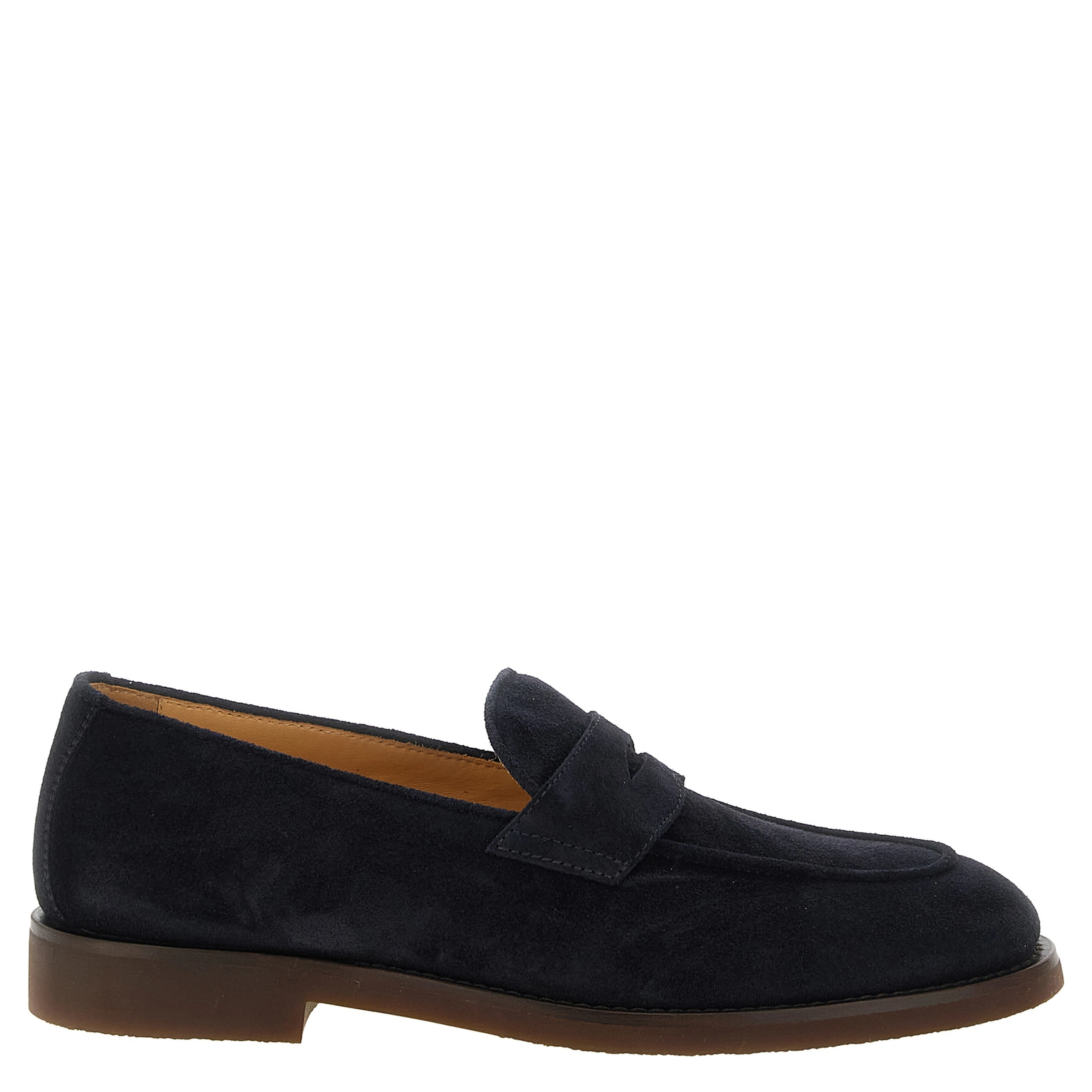 Blue Calfskin Slip-On Loafers