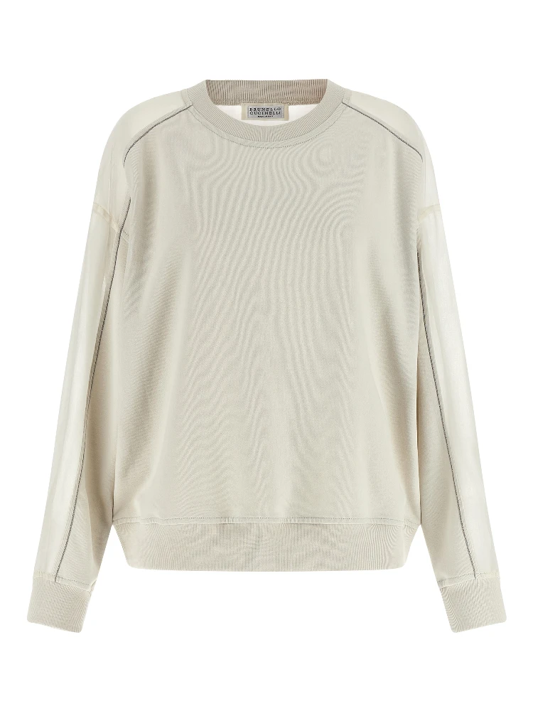 White Cotton Sweatshirt