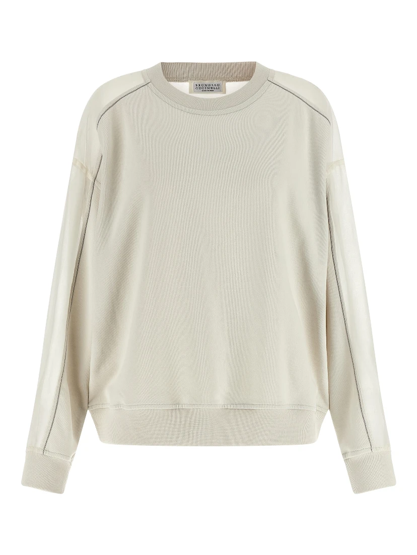 White Cotton Sweatshirt