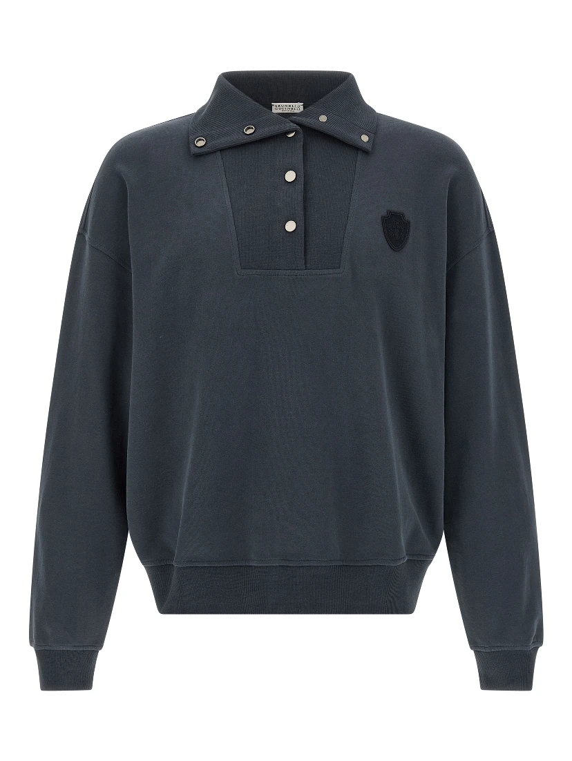 Blue Cotton Sweatshirt