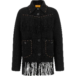 Black Wool Full-Length Jacket
