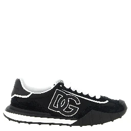 Black Polyamide Athletic Sneakers