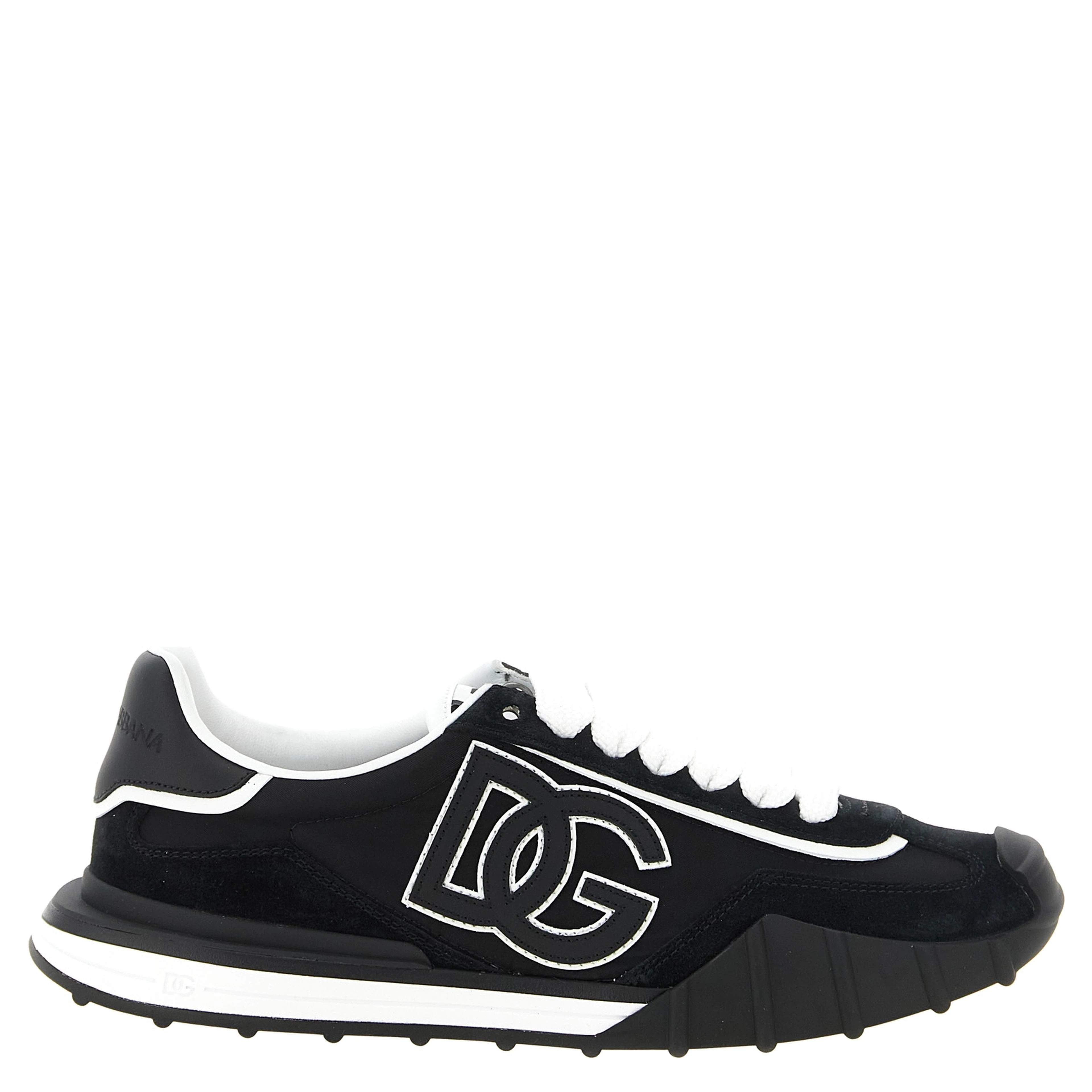 Black Polyamide Athletic Sneakers