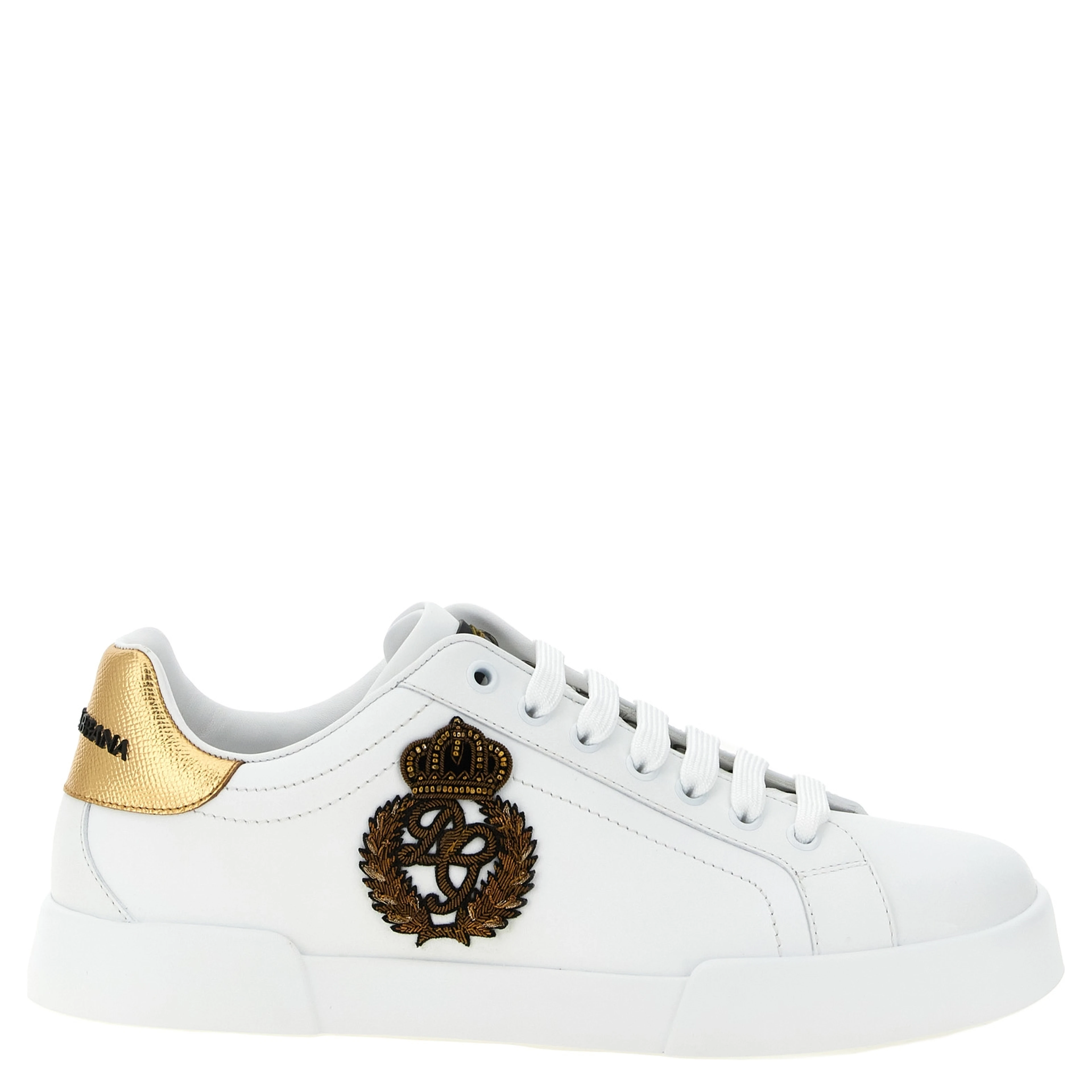 Gold Calfskin Low Top Sneakers