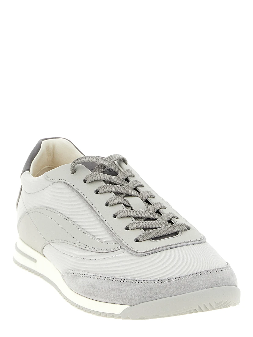 Gray Polyethylene Low Top Sneakers